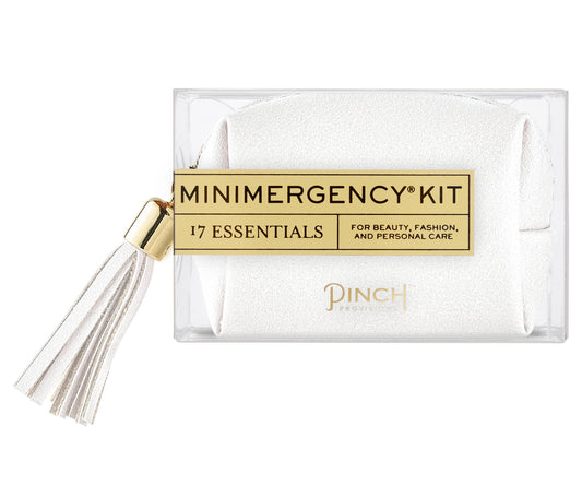 Vegan Leather Minimergency Kit: White