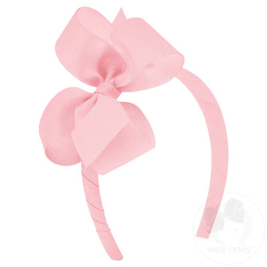 Medium Classic Grosgrain Hair Bow on Headband