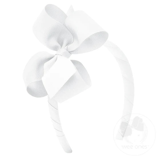 Medium Classic Grosgrain Hair Bow on Headband