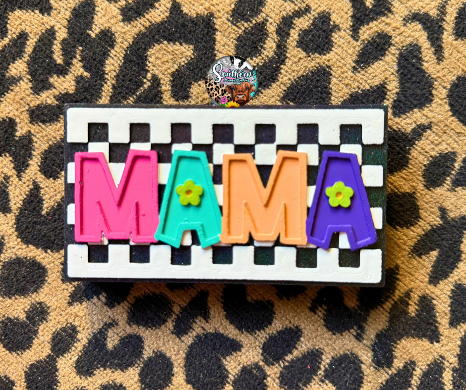Checkered Mama Car Freshie