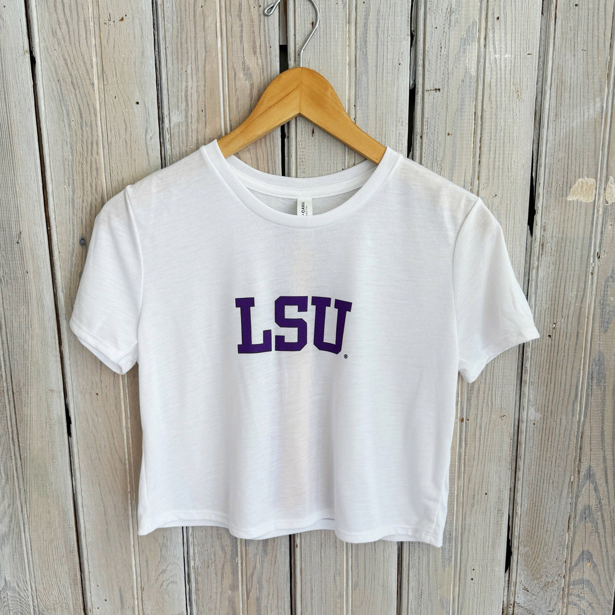 LSU Varsity Crop Top