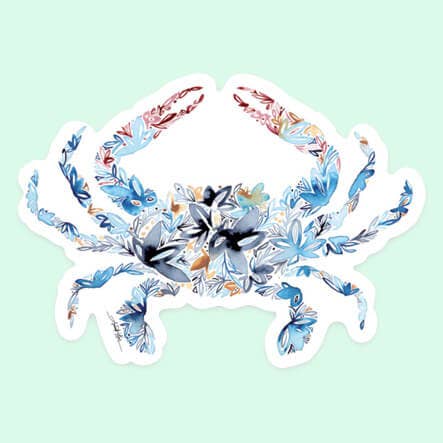 Blue Crab Decal Sticker