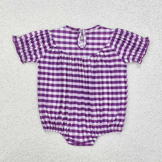 Mardi Gras Smocked Gingham Bubble