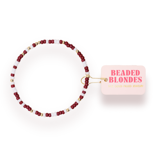 Maroon and White Sprinkle: Standard 6.75 inch