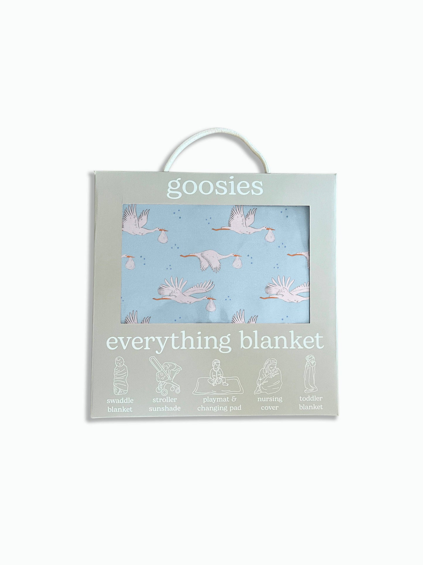 Blue Boy Stork Everything Blanket