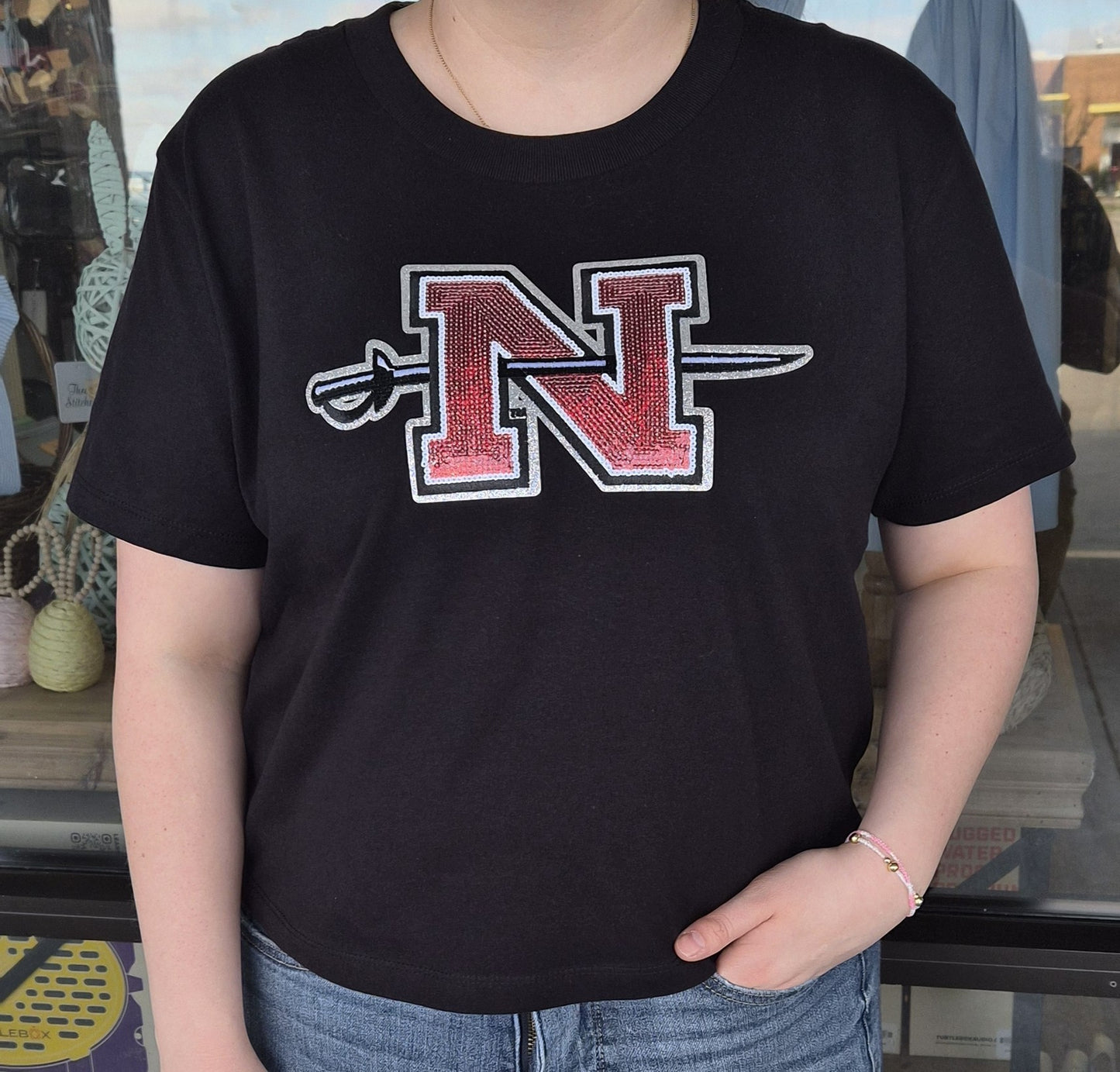 Nicholls Sequin Boxy Tee