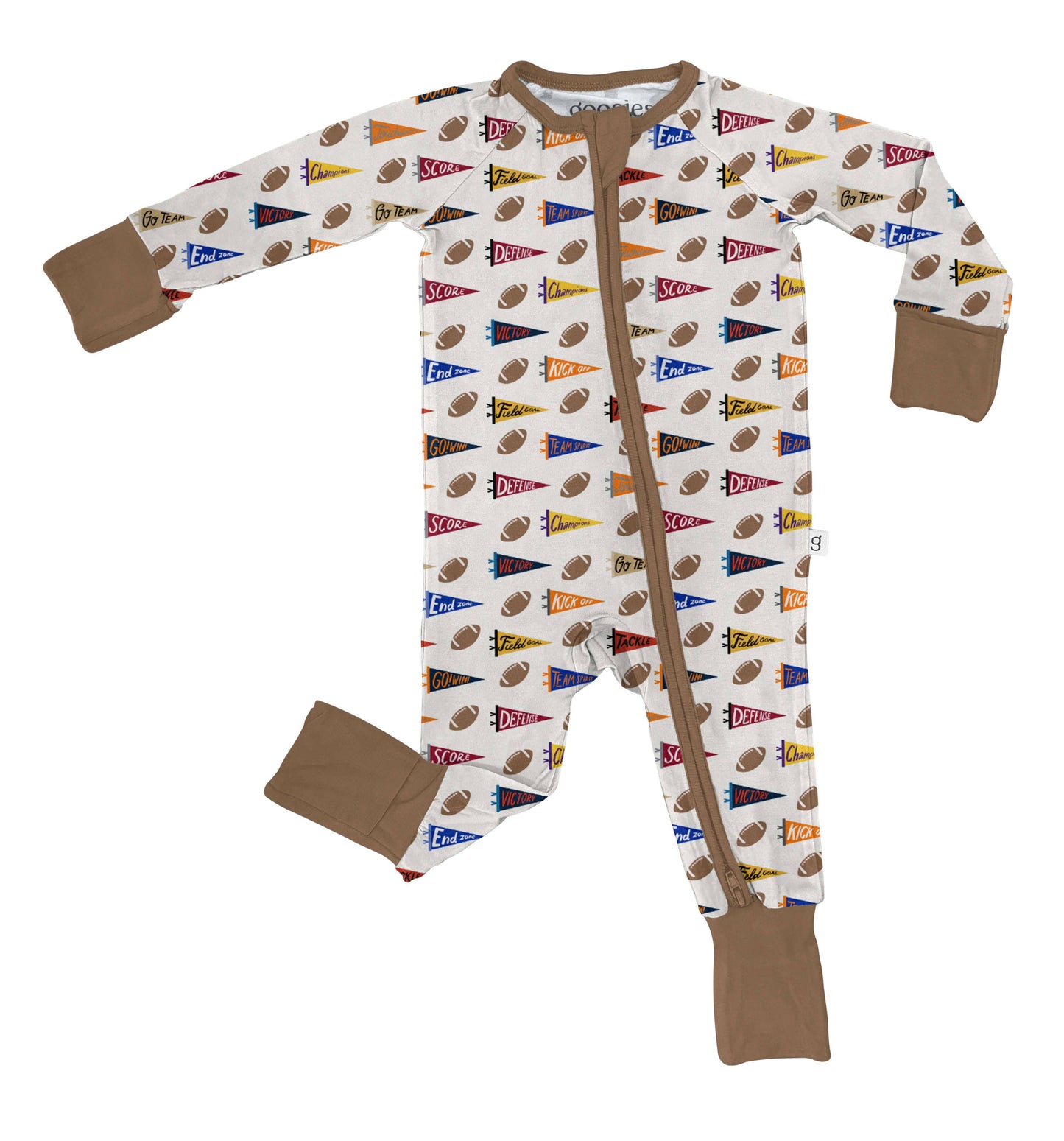 Varsity Football Flags - LS Convertible Zip PJs