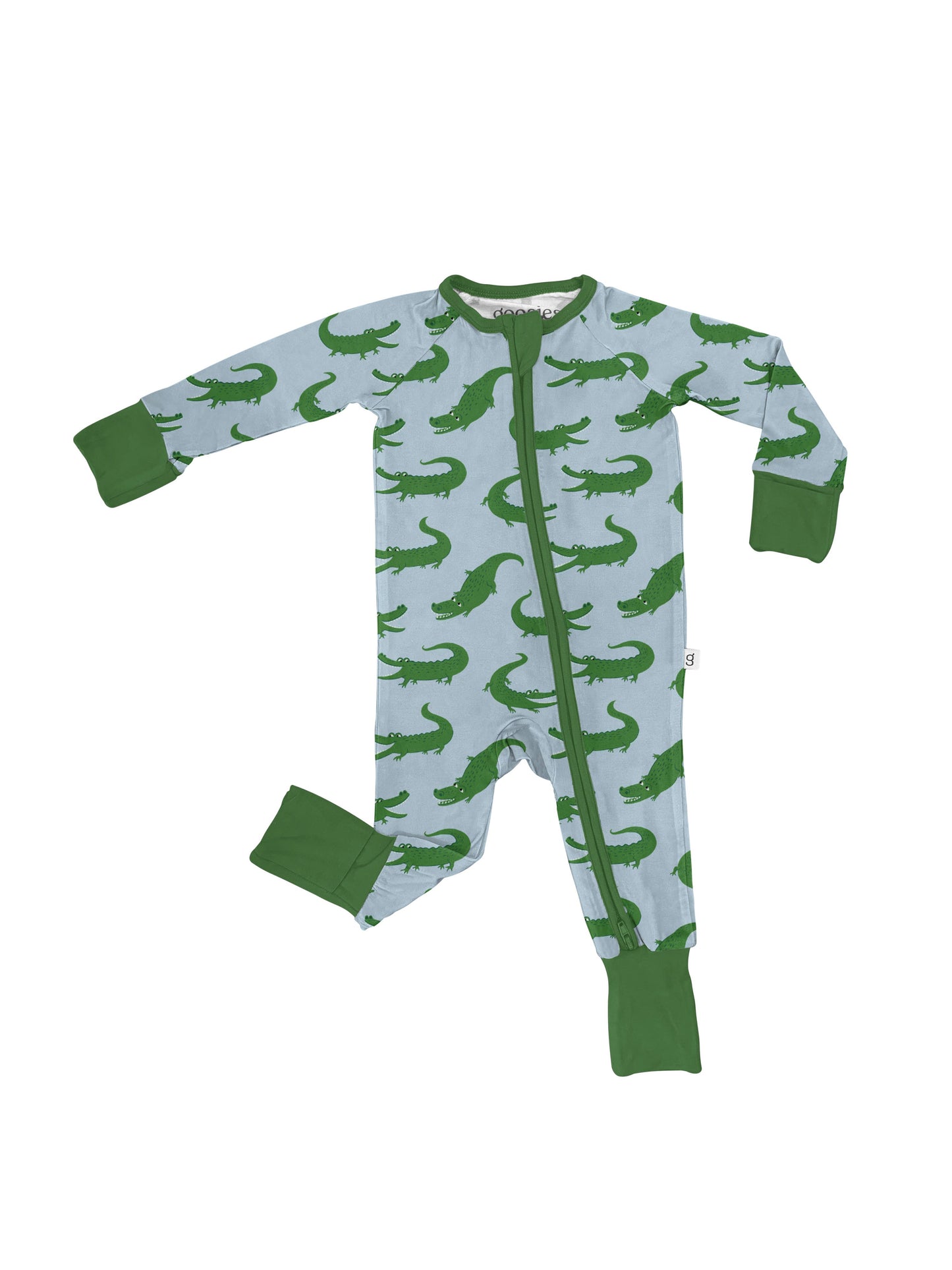 Blue Alligators Zip Pajamas