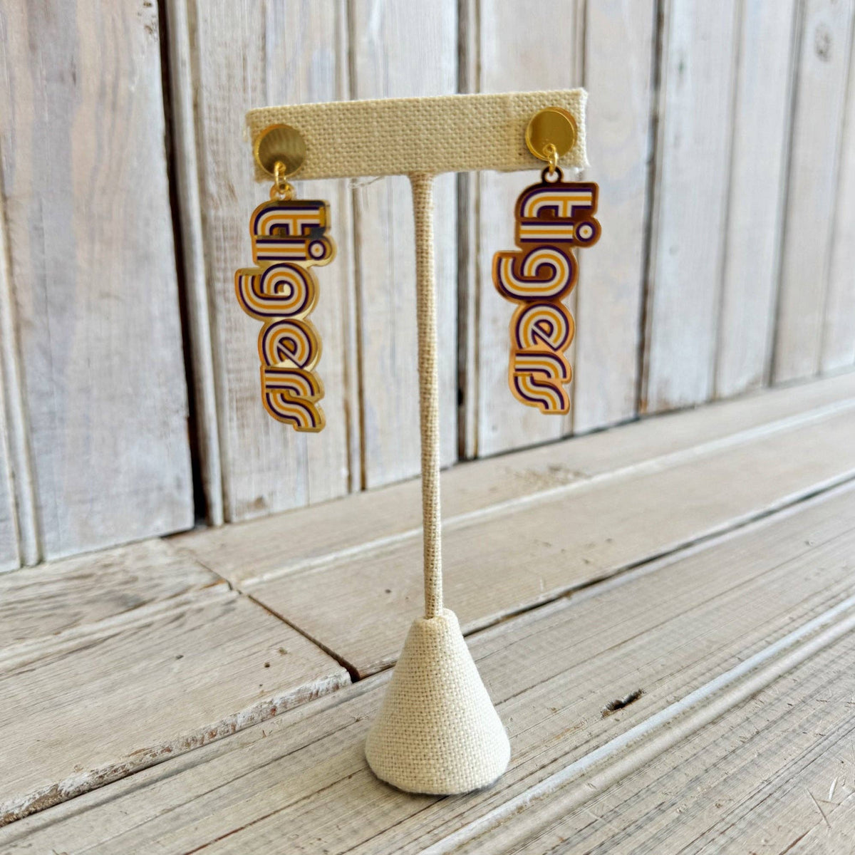 LSU Mono Tigers Acrylic Earring