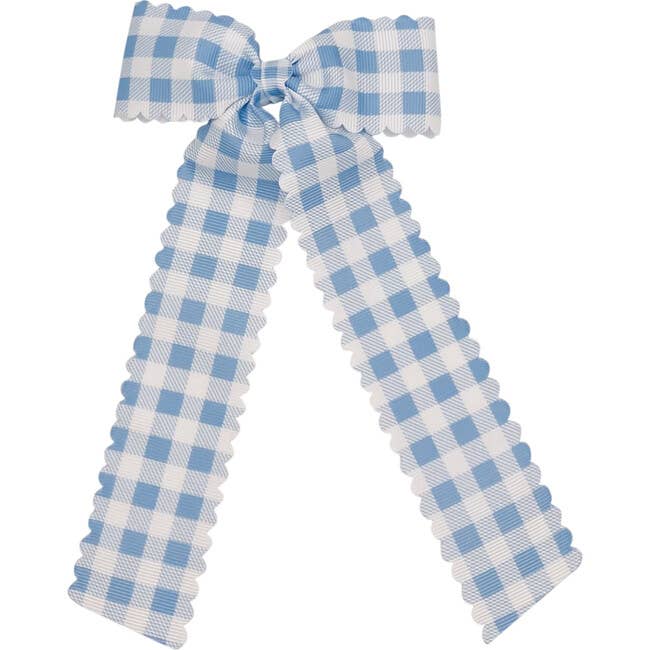 Gingham Long-tail bow: Medium