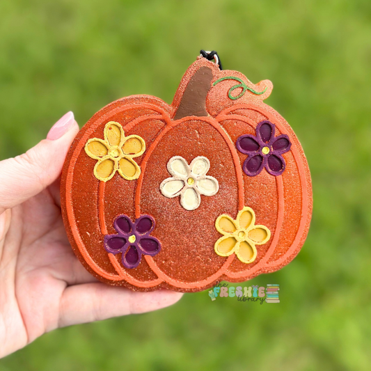 Floral Pumpkin Car Freshie: Freshie