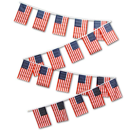 30ft String USA Flags