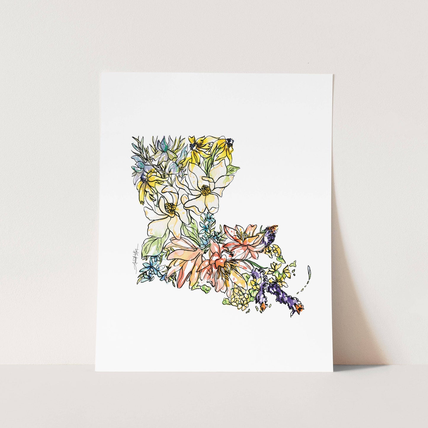 Louisiana Wall Art Print: 8” x 10”