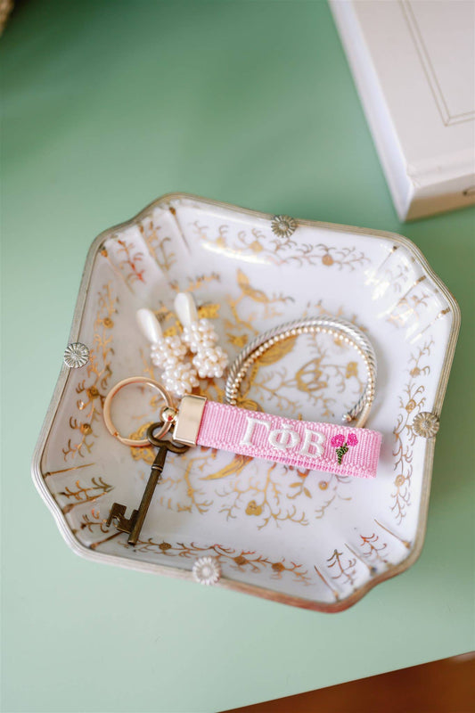 Gamma Phi Beta Embroidered Keychain