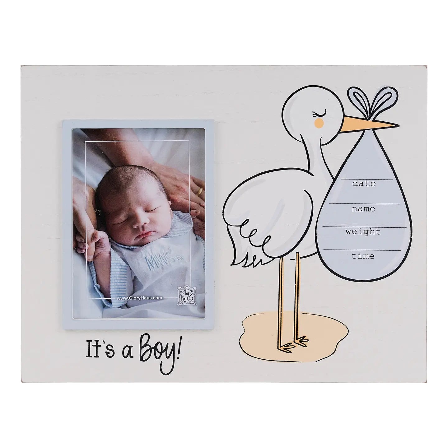 Stork Baby Announcement Frame