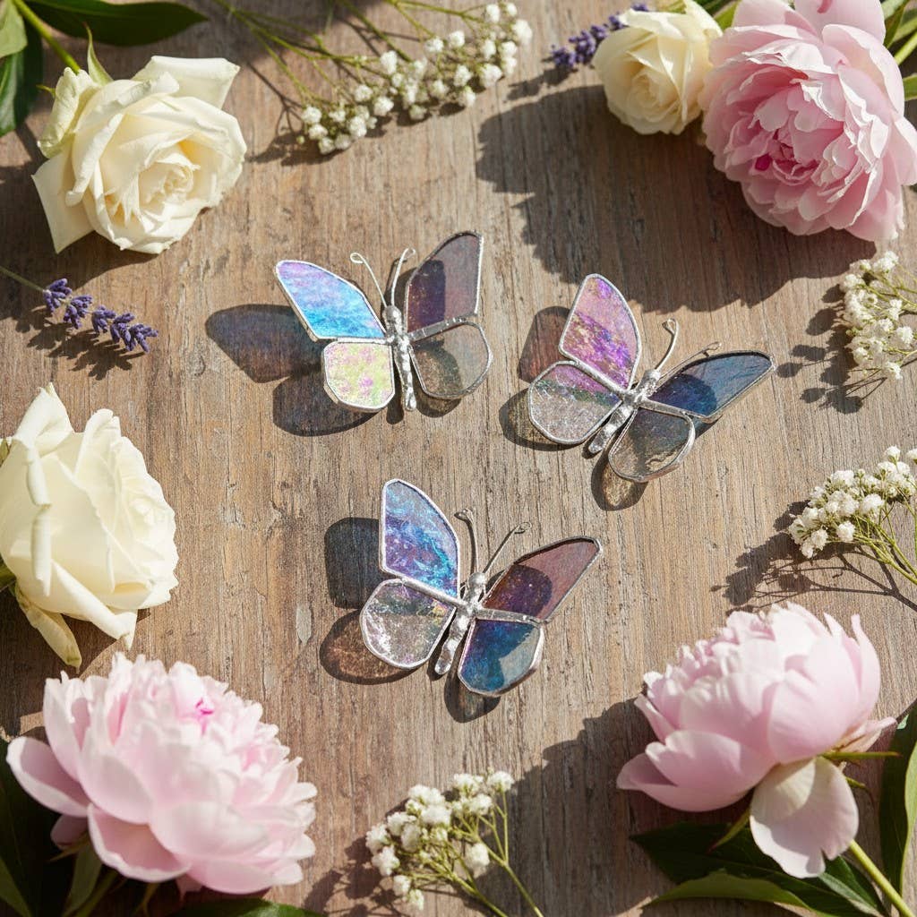 Mom Stained Glass Butterfly