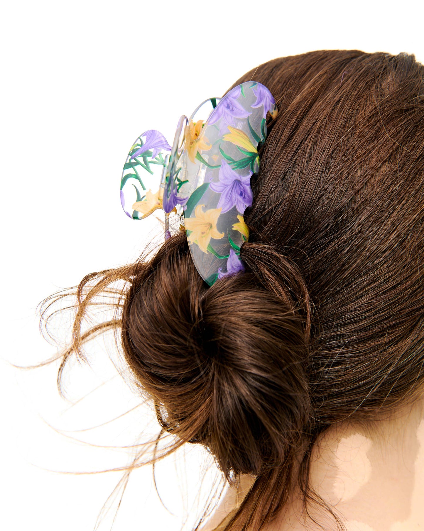 Mardi Gras Flower Claw Clip 