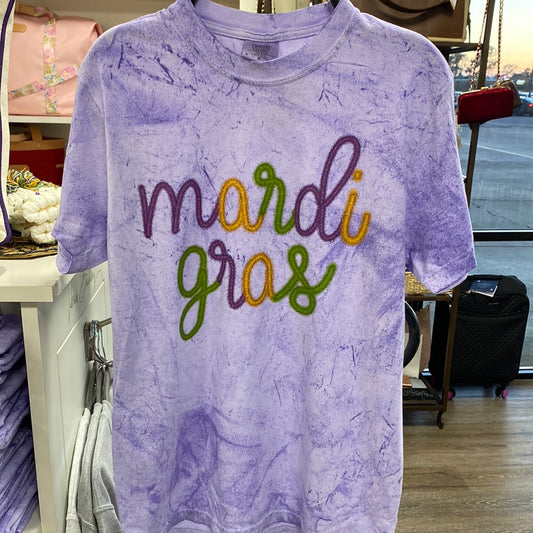 Sparkle Mardi Gras short sleeve shirt