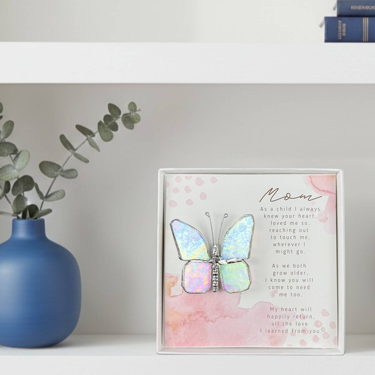 Mom Stained Glass Butterfly