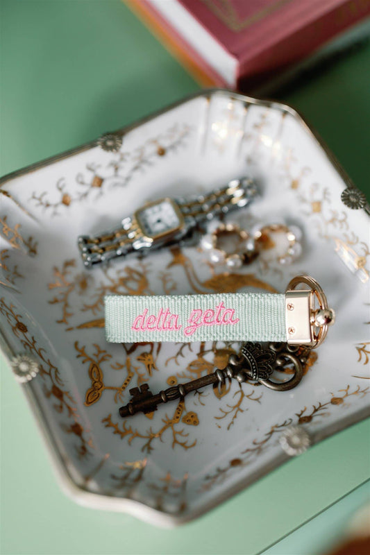 Delta Zeta Embroidered Keychain
