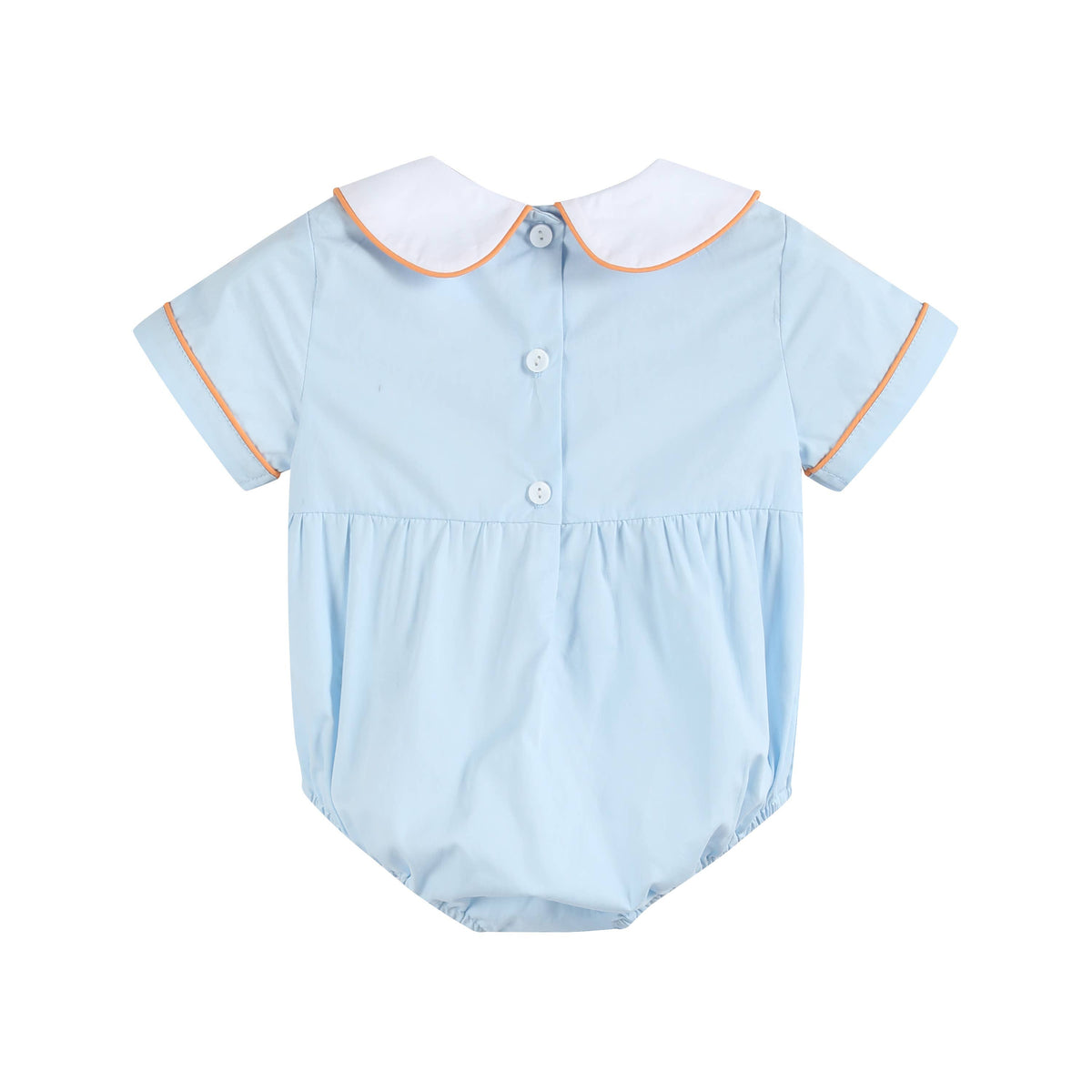 Smocked Pumpkin Vine Collared Romper