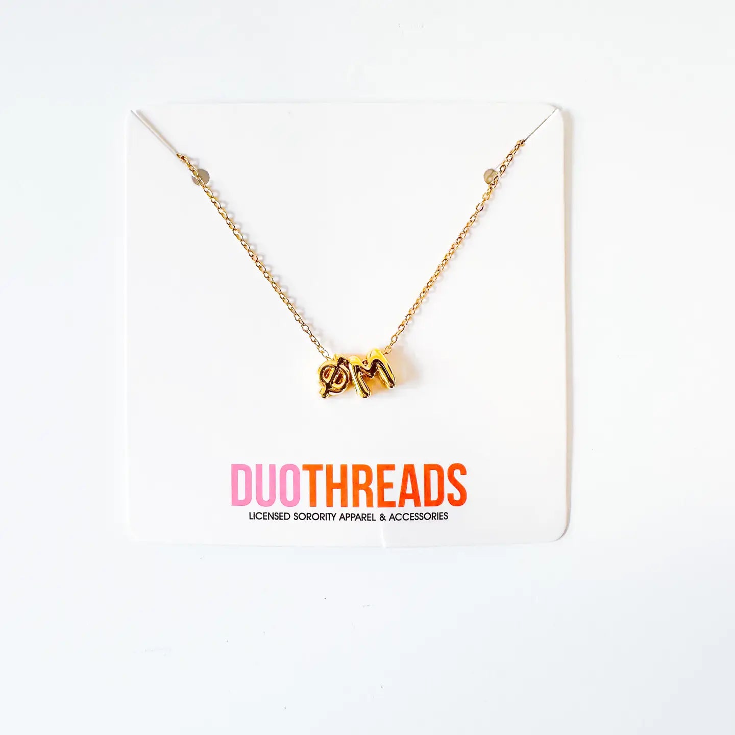 Bubble Letter Sorority Necklace