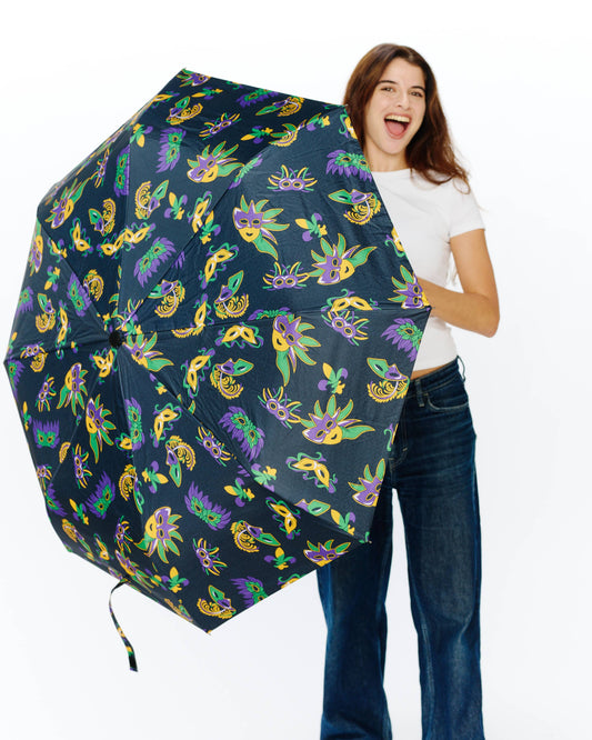 Mardi Gras Mask Umbrella