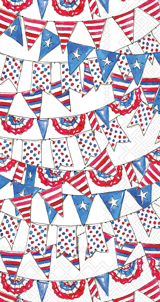 Patriotic Pennant Flag Paper Guest Towels