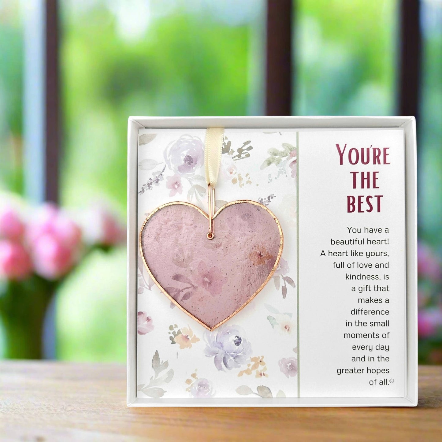 You're the Best: Handmade Stained Glass Heart