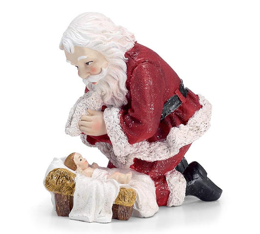 Santa w/ Jesus Figurine