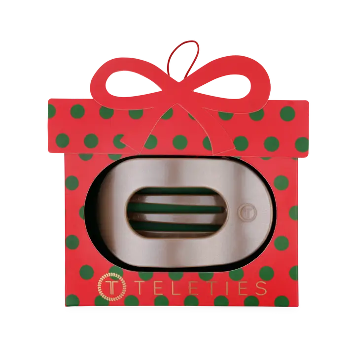 Holiday Flat Round Ornament - Medium Clip