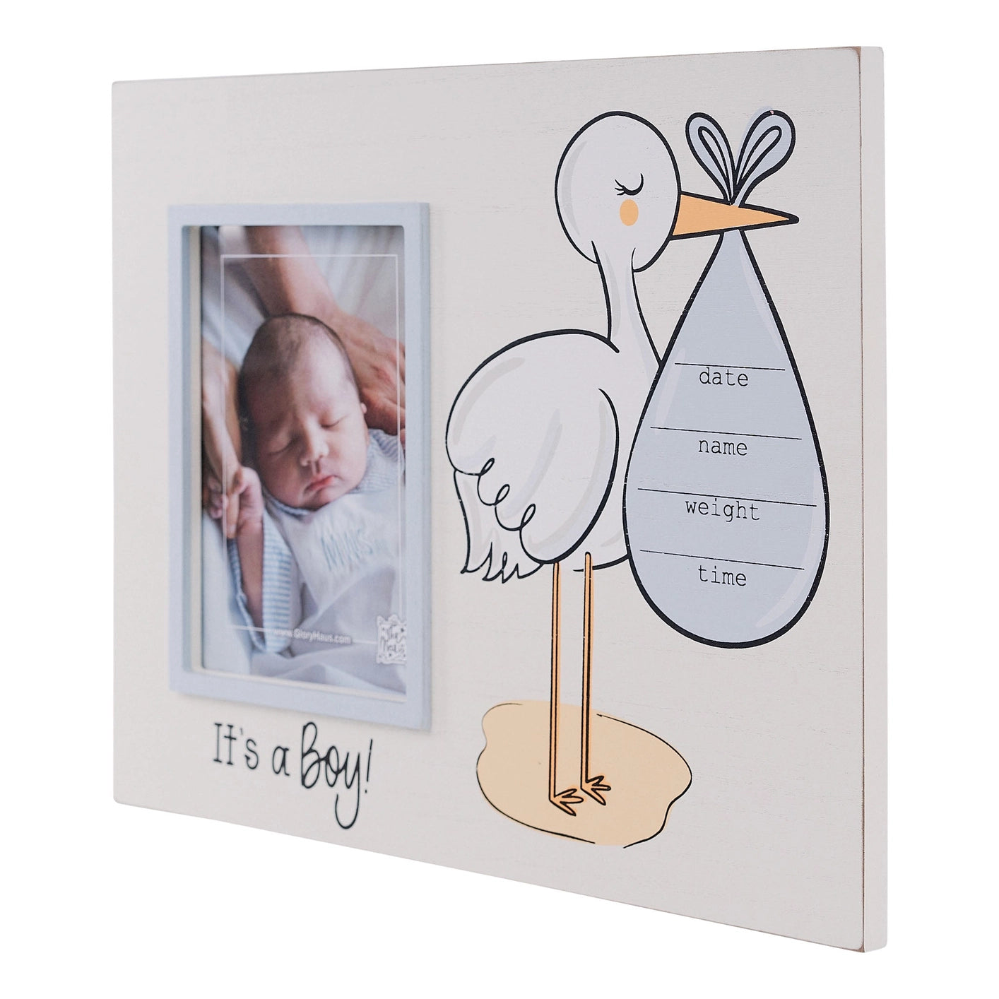 Stork Baby Announcement Frame