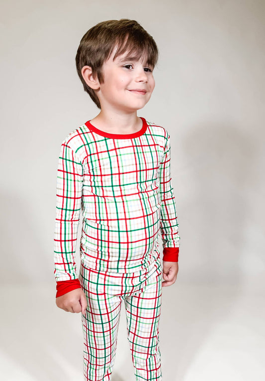 Festive Plaid - LS/Pants Toddler Pajamas