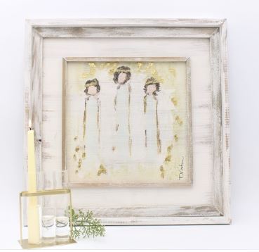 Angel Trio Wood Wall Art
