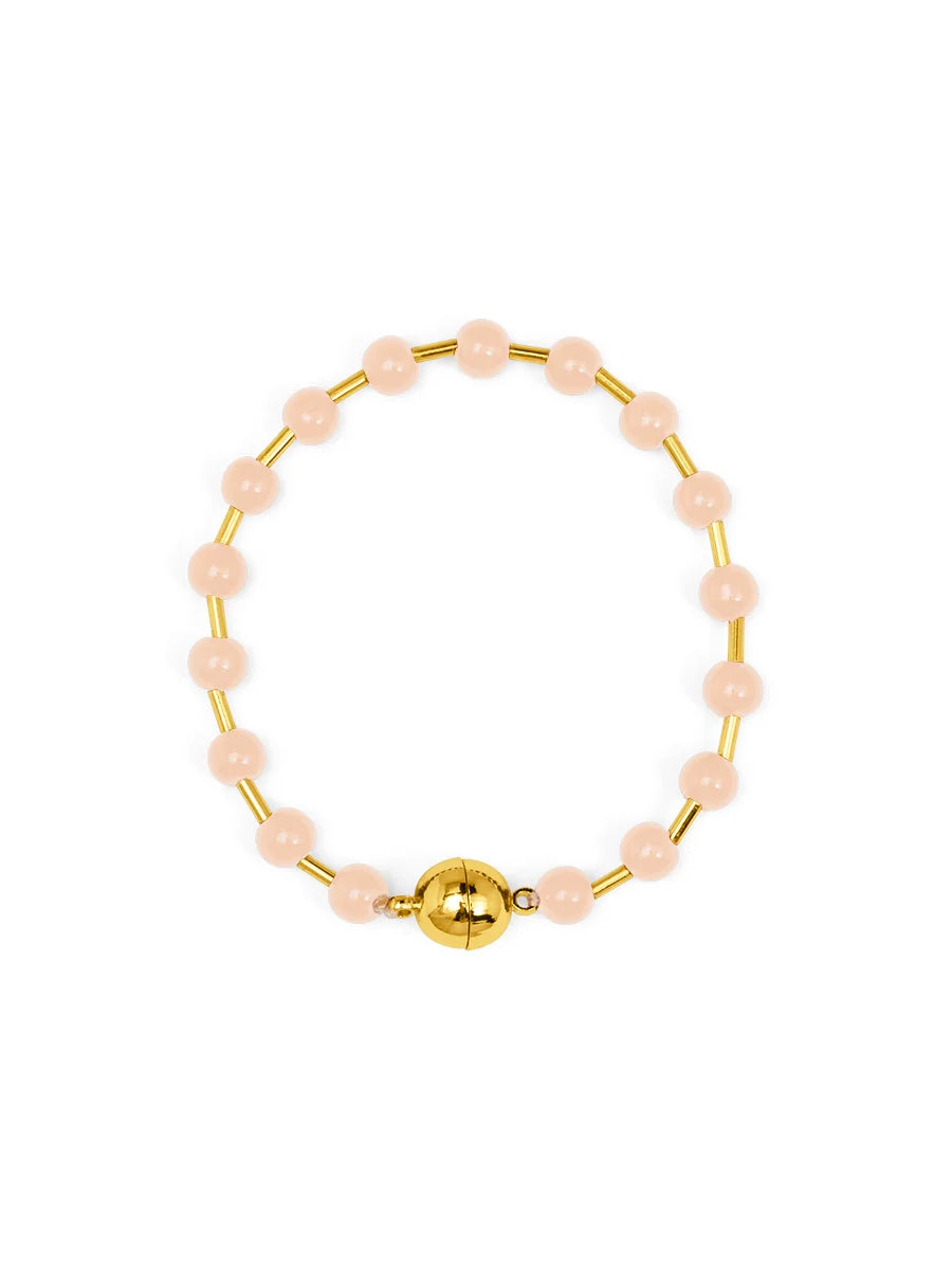 Poppy Glass Bead Magnet Bracelet
