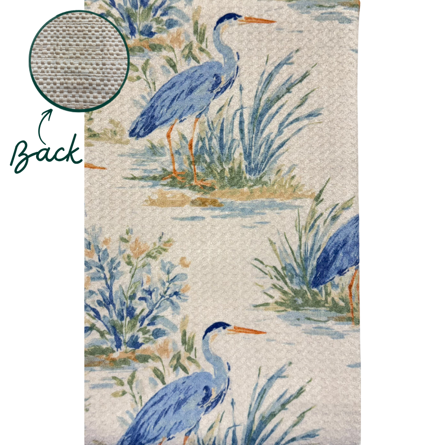 Coastal Cranes Quick Dry Kitchen Towel