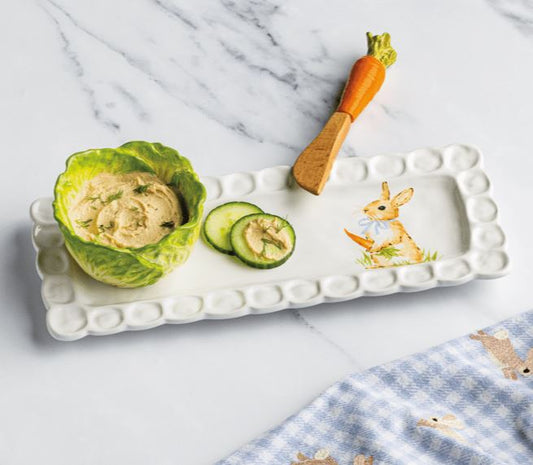 Easter Bunny Tray & Cabbage Tidbit Set