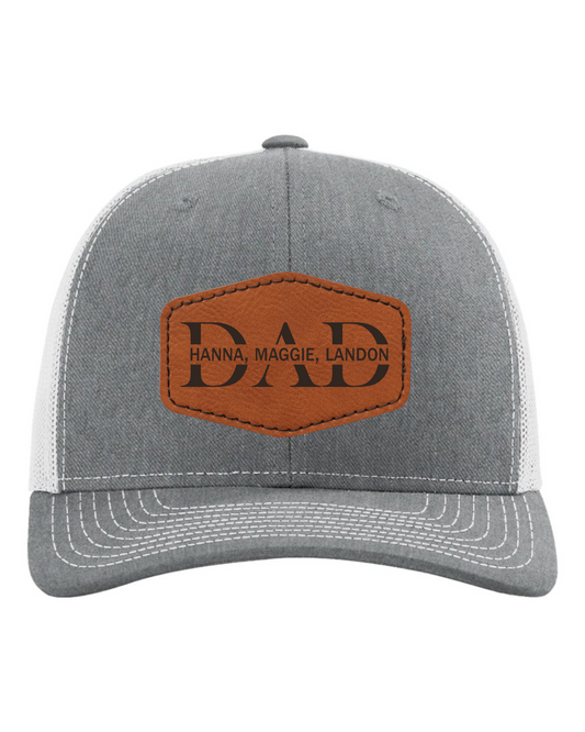 Dad, Granddad...Engraved Patch on Trucker Cap