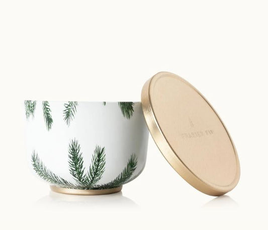 Frasier Fir Candle Tin with Gold Lid