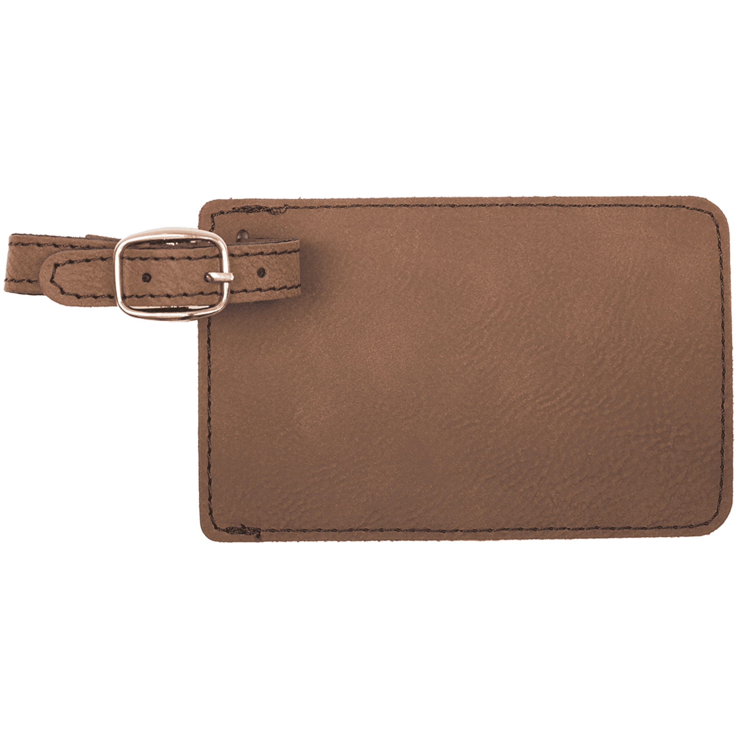 Brown Laserable Leatherette Luggage Tag