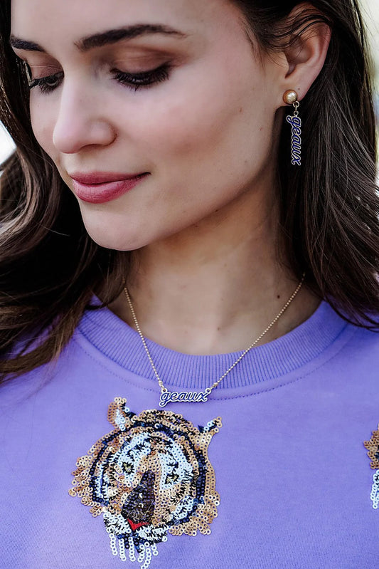 Geaux Script Necklace