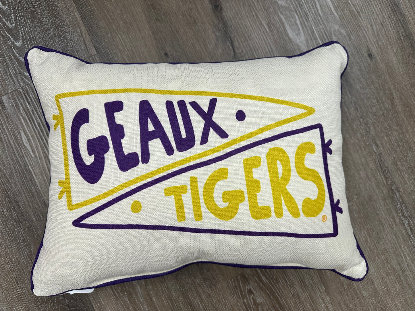 Geaux Tigers Pennant Pillow