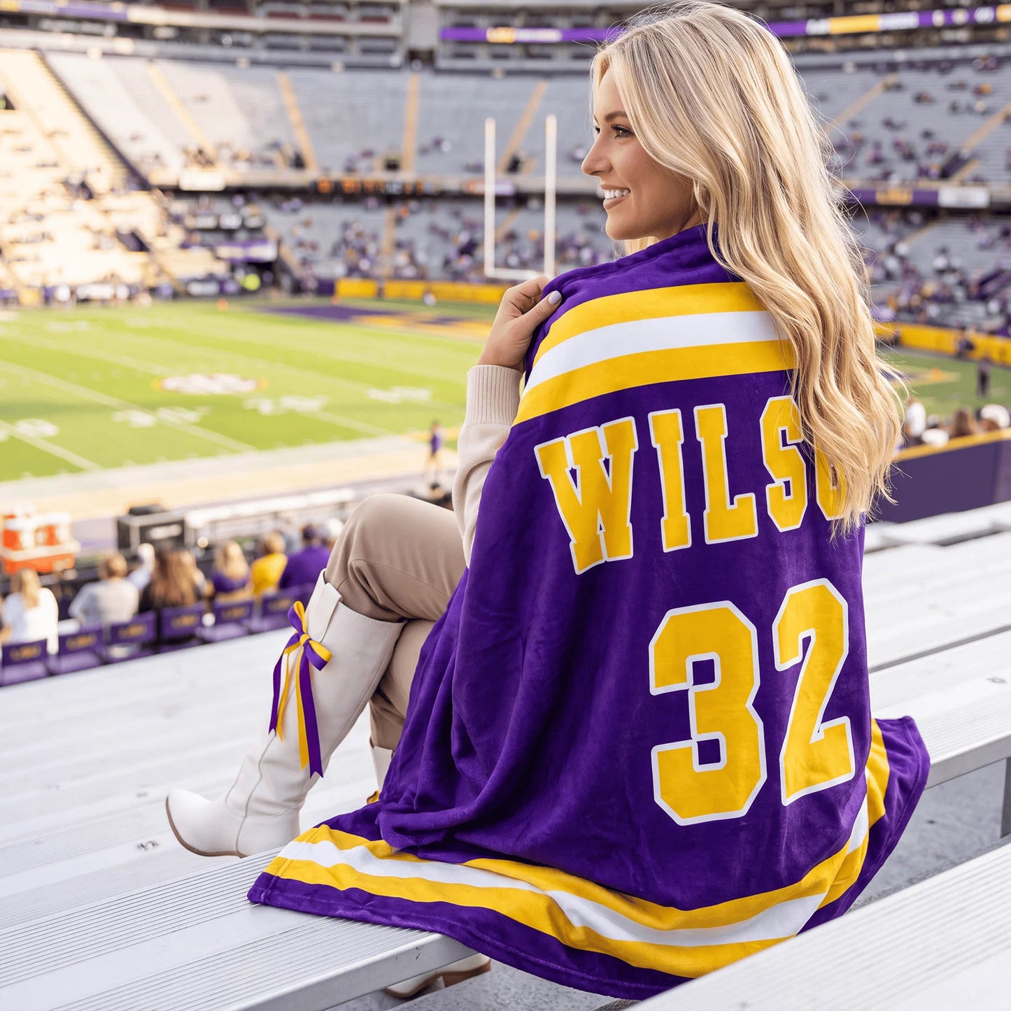 Personalized Louisiana Team Football Blanket