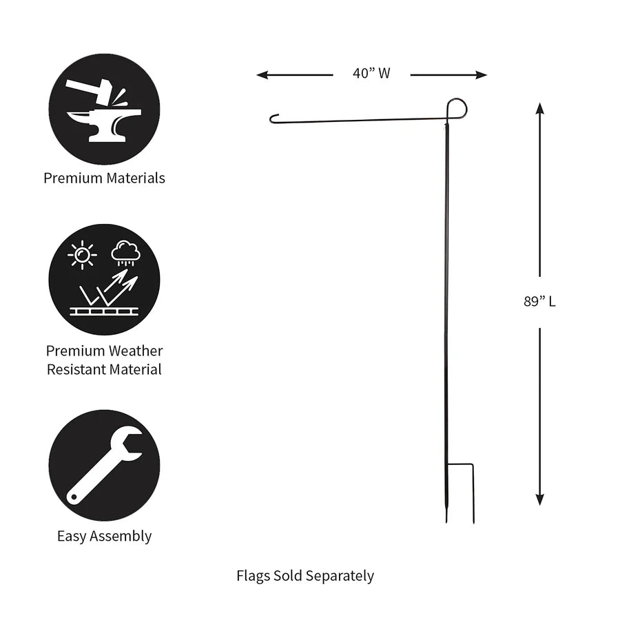 Deluxe Iron House Flag Stand