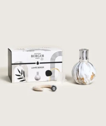Marble White Boule Lamp