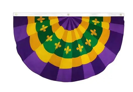 3x5 Mardi Gras Bunting Flag