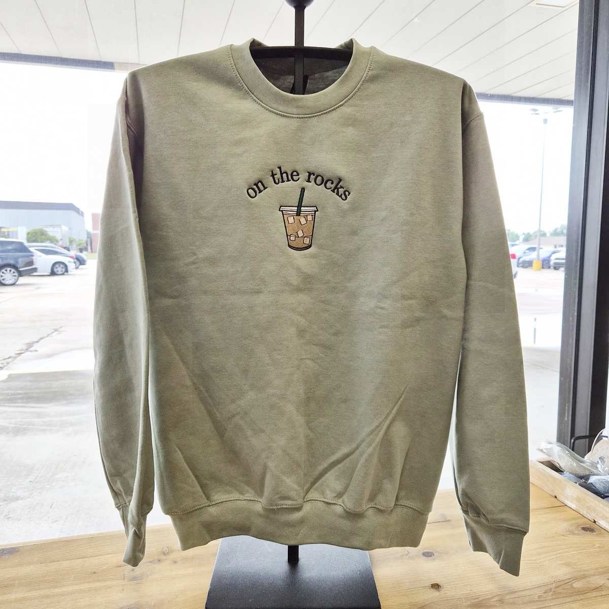 On The Rocks Embroidered Crewneck Sweatshirt