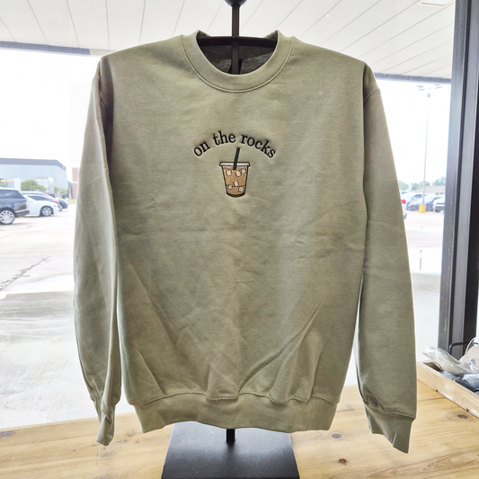 On The Rocks Embroidered Crewneck Sweatshirt