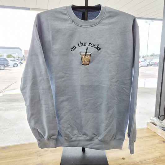 On The Rocks Embroidered Crewneck Sweatshirt