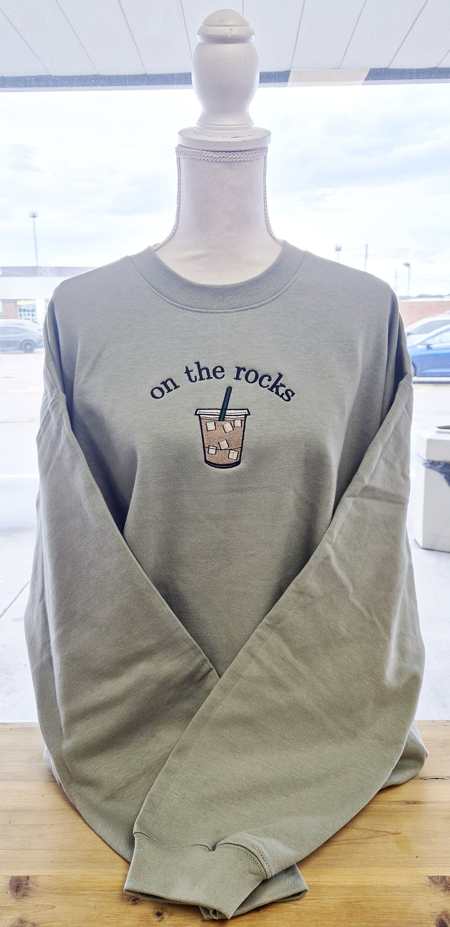 On The Rocks Embroidered Crewneck Sweatshirt